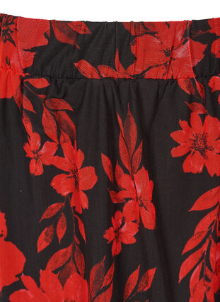 Jupe, Black w. red flower aop, Packshot image number 2