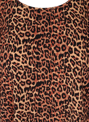 Blouse met korte mouwen, Leopard AOP, Packshot image number 2