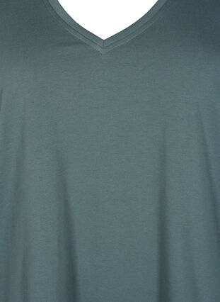 FLASH - T-shirt avec col en V, Balsam Green, Packshot image number 2