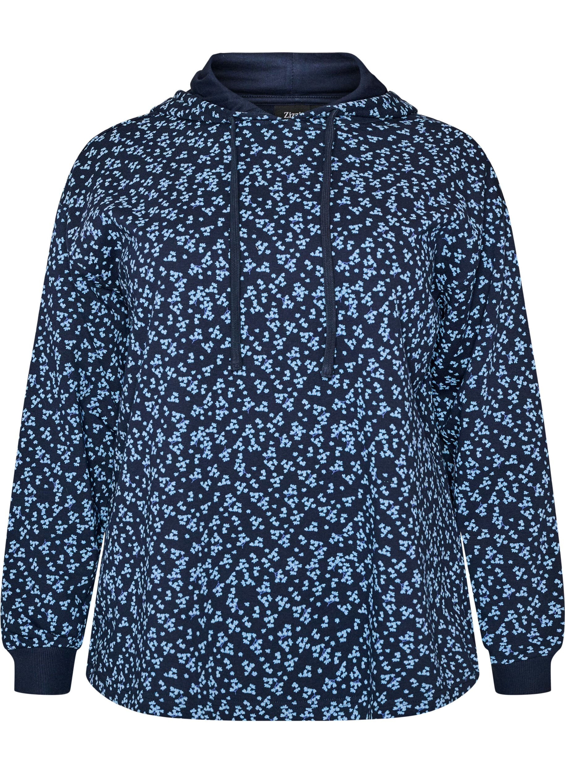ZizziSweat &agrave; capuche avec imprim&eacute; int&eacute;gral, Bleu, Packshot image number 0