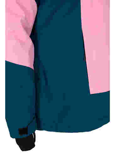 Veste de ski avec capuche détachable, Sea Pink Comb, Packshot image number 3