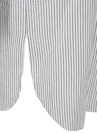 Robe chemise en coton rayé, White Stripe, Packshot image number 3