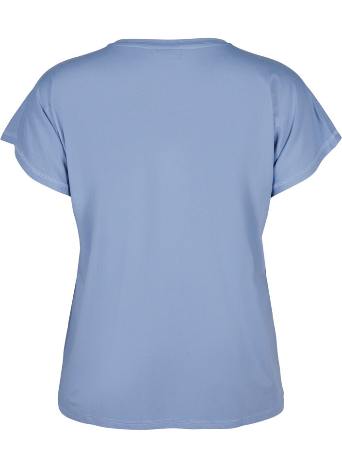 Effen gekleurd T-shirt voor sporten, Blauw, Packshot image number 1