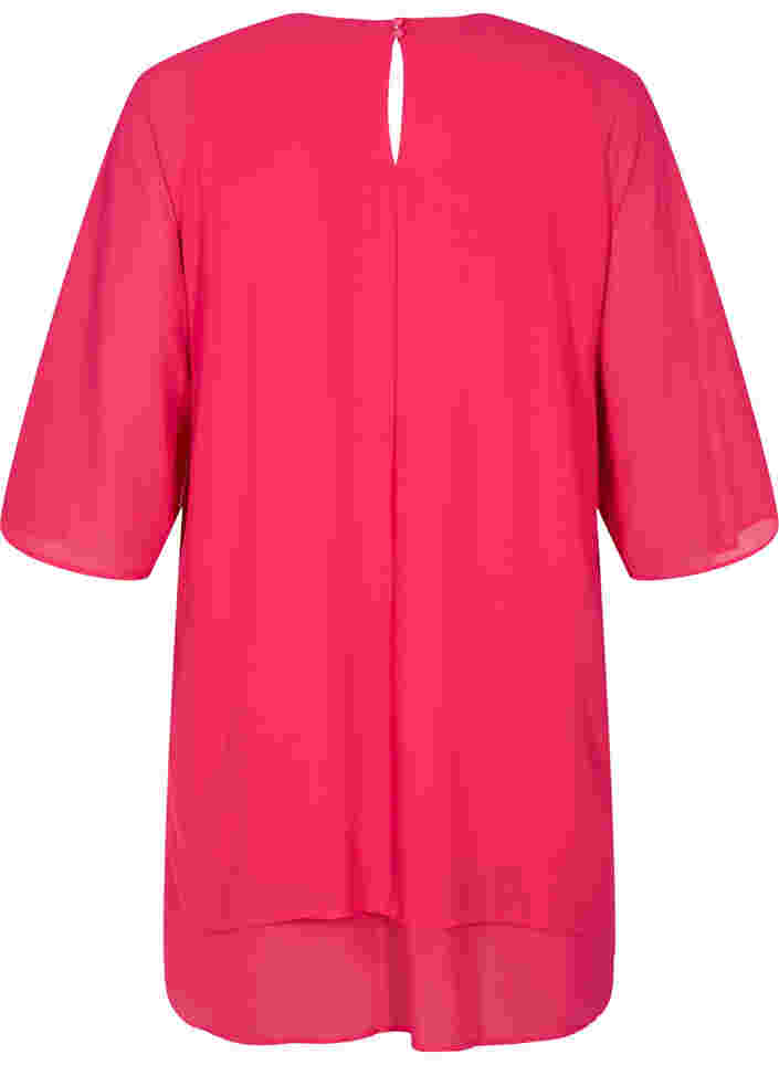 Chiffon blouse met 3/4 mouwen, Love Potion, Packshot image number 1