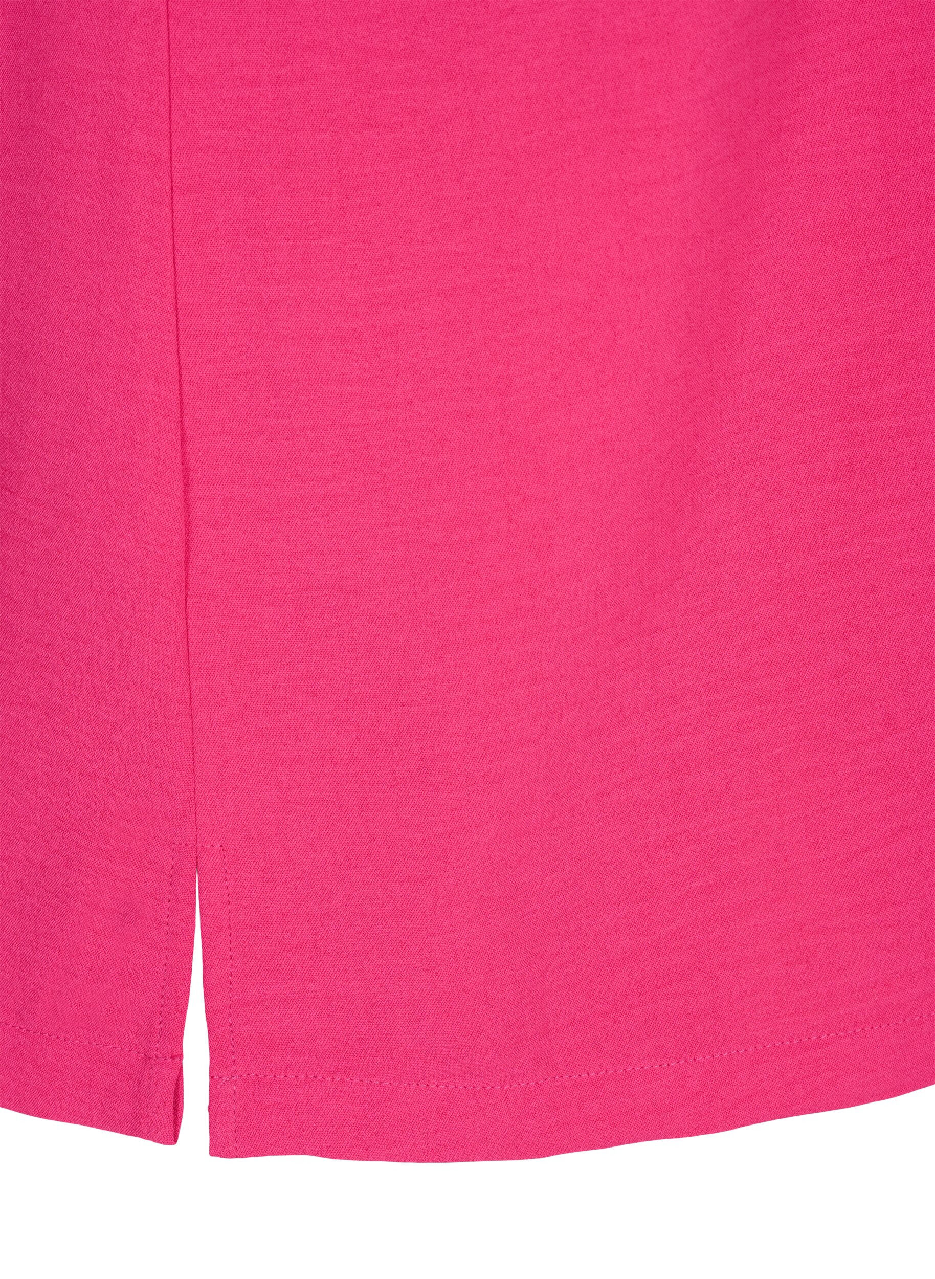 ZizziMouwloze top met kreukeffecten, Roze, Packshot image number 4