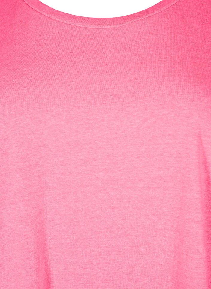 T-shirt en coton n&eacute;on, Rose, Packshot image number 2