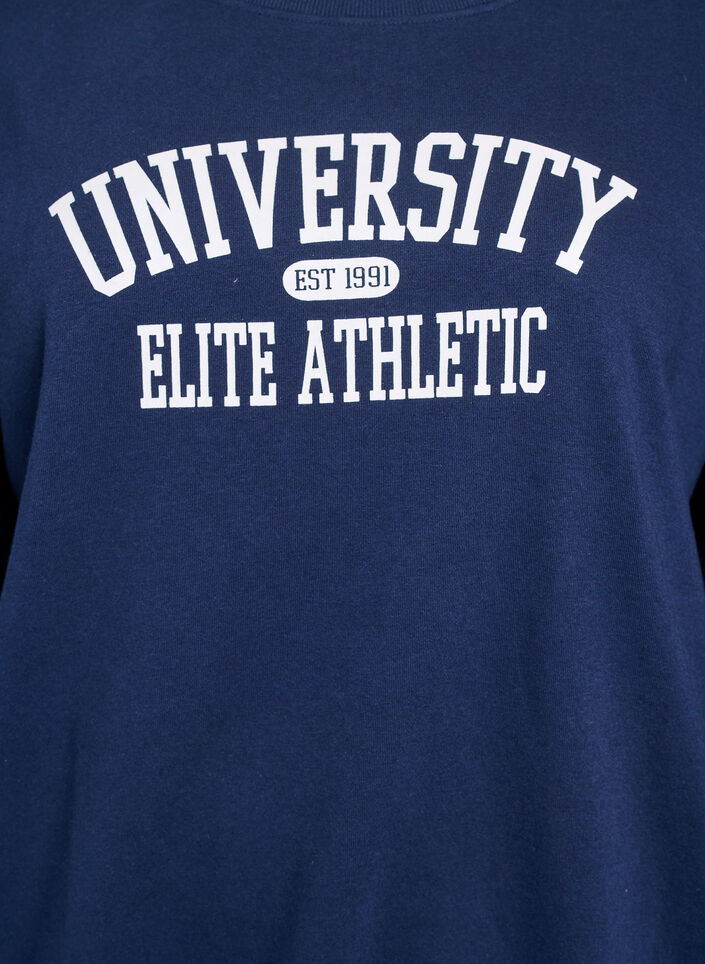Het sweatshirt met tekstprint, Blauw, Packshot image number 2
