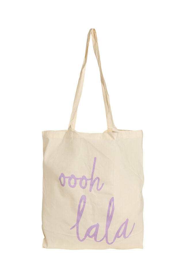Tote bag imprim&eacute;, Mauve, Packshot image number 0