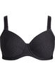 Soutien-gorge rembourr&eacute; en microfibre &agrave; carreaux, Noir, Packshot image number 0