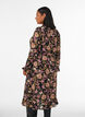Midi-jurk met bloemenprint en afneembare strikceintuur, Zwart, Model image number 2