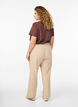 Pantalon &agrave; smocks en lin, Beige, Model image number 1