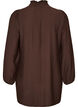 Tunique en viscose avec volants et boutons, Marron, Packshot image number 1