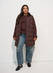 Lange vest met capuchon en zakken, Bruin, Model image number 0