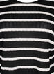 Blouse met strepen en lange mouwen, Black Sand Stripe, Packshot image number 2