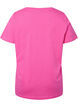 T-shirt en coton avec texte imprim&eacute;, Shocking Pink W. LOS, Packshot image number 1