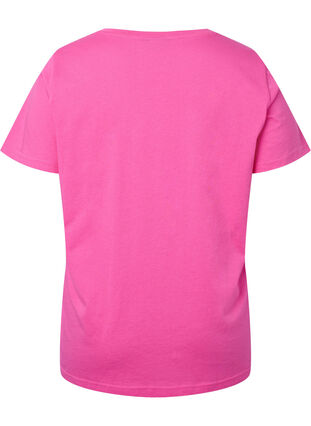T-shirt en coton avec texte imprimé, Shocking Pink W. LOS, Packshot image number 1