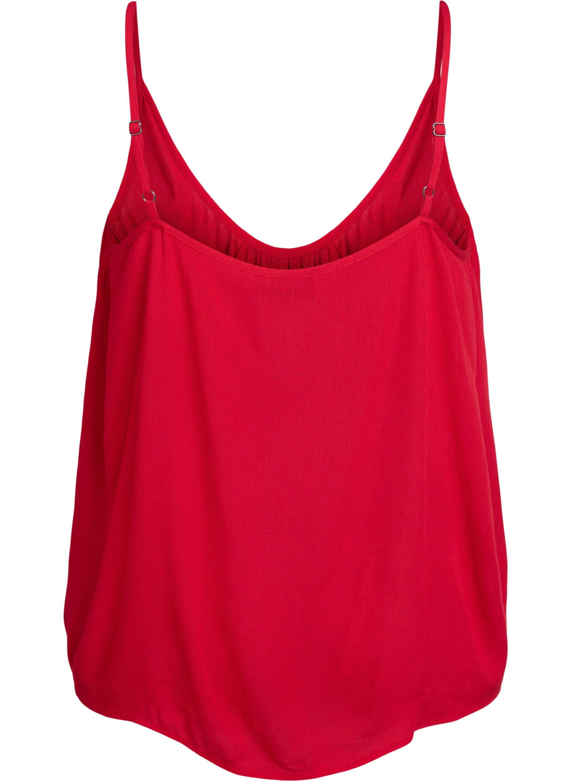 ZizziTop &agrave; bretelles en viscose, Rouge, Packshot image number 1