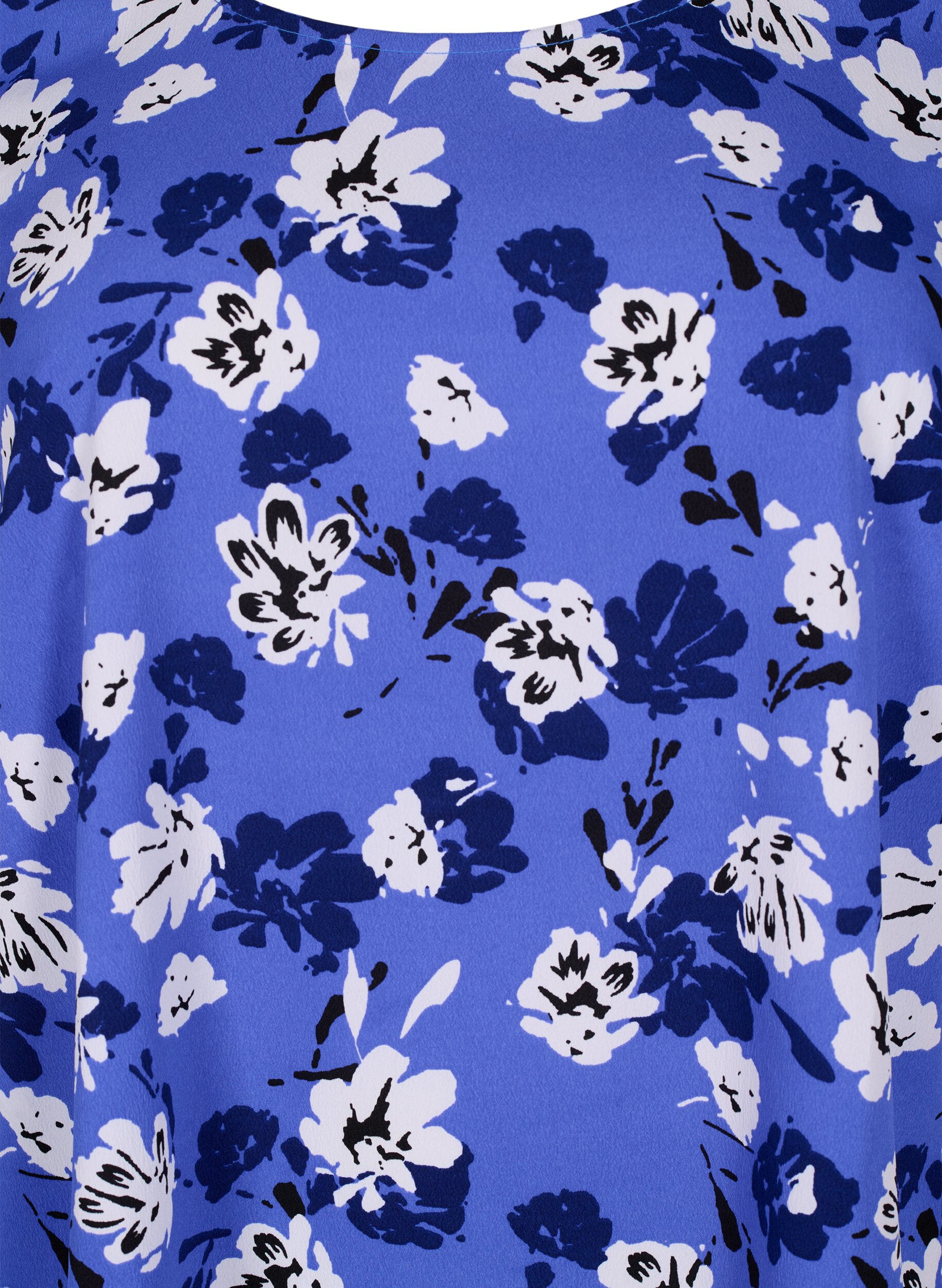 ZizziFLASH - Blouse met korte mouwen en print, Amparo Blue Flower, Packshot image number 2