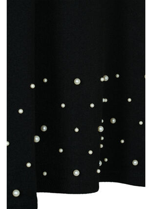 Blouse avec perles et manches 3/4, Black, Packshot image number 2