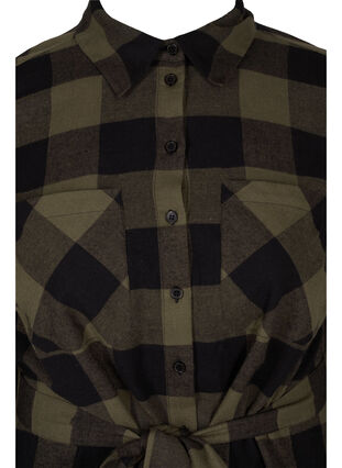 Robe chemise à carreaux avec lien à nouer, Ivy Green Check, Packshot image number 2