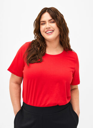 FLASH - T-shirt met ronde hals, High Risk Red, Model image number 0