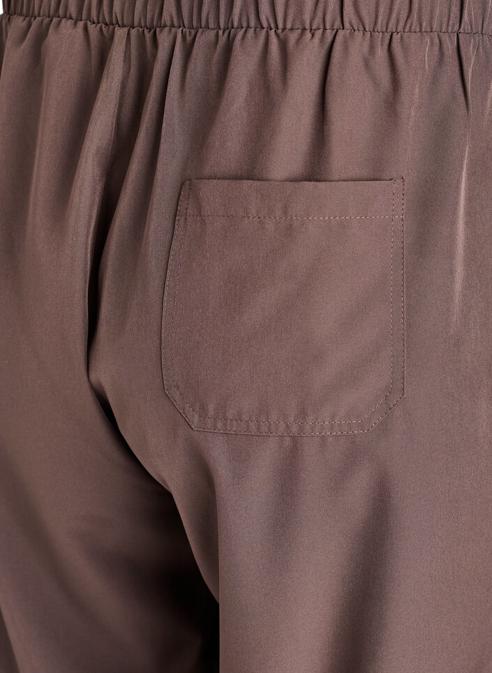 Pantalon de sport taille haute et coupe droite, Marron, Packshot image number 4