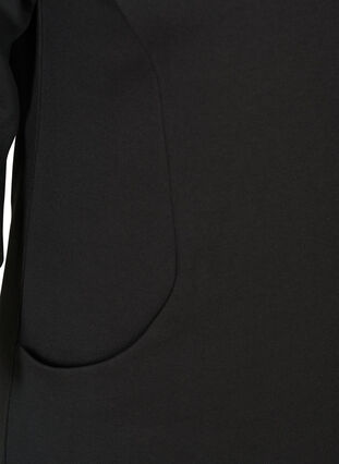  Robe pull trapèze en coton avec poches, Black, Packshot image number 3
