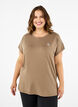Effen gekleurd T-shirt voor sporten, Beige, Model image number 0