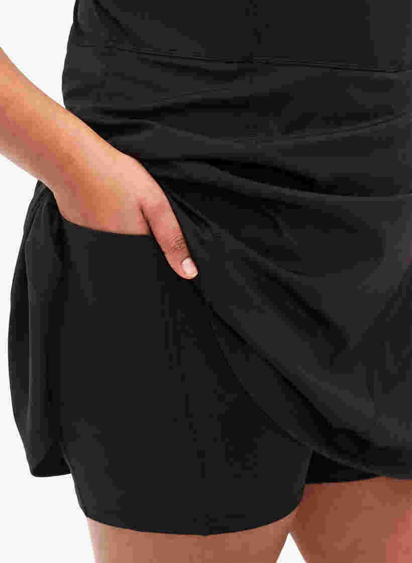 Robe de padel avec short intérieur, Black, Model image number 2