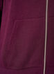 Sweatshirt met capuchon, ritssluiting en zakken, Paars, Packshot image number 3