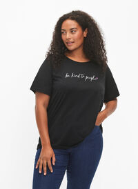 FLASH - T-shirt avec motif, Black Be Kind, Model
