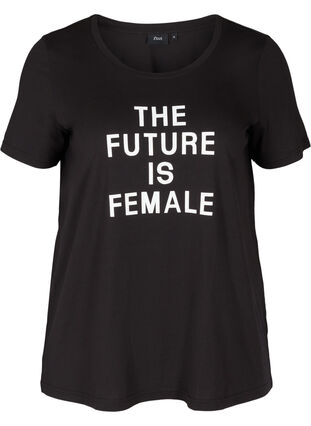 T-shirt met print, Black FUTURE , Packshot image number 0
