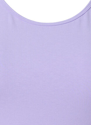 Solide kleur basis top in katoen, Lavender, Packshot image number 2