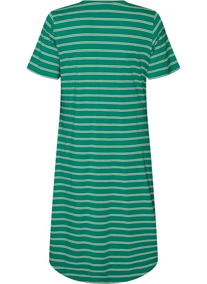 Katoenen jurk met twistdetail, Groen, Packshot image number 1