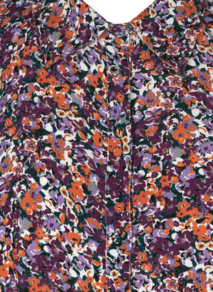 Viscose blouse met bloemenprint, Purple flower AOP, Packshot image number 2