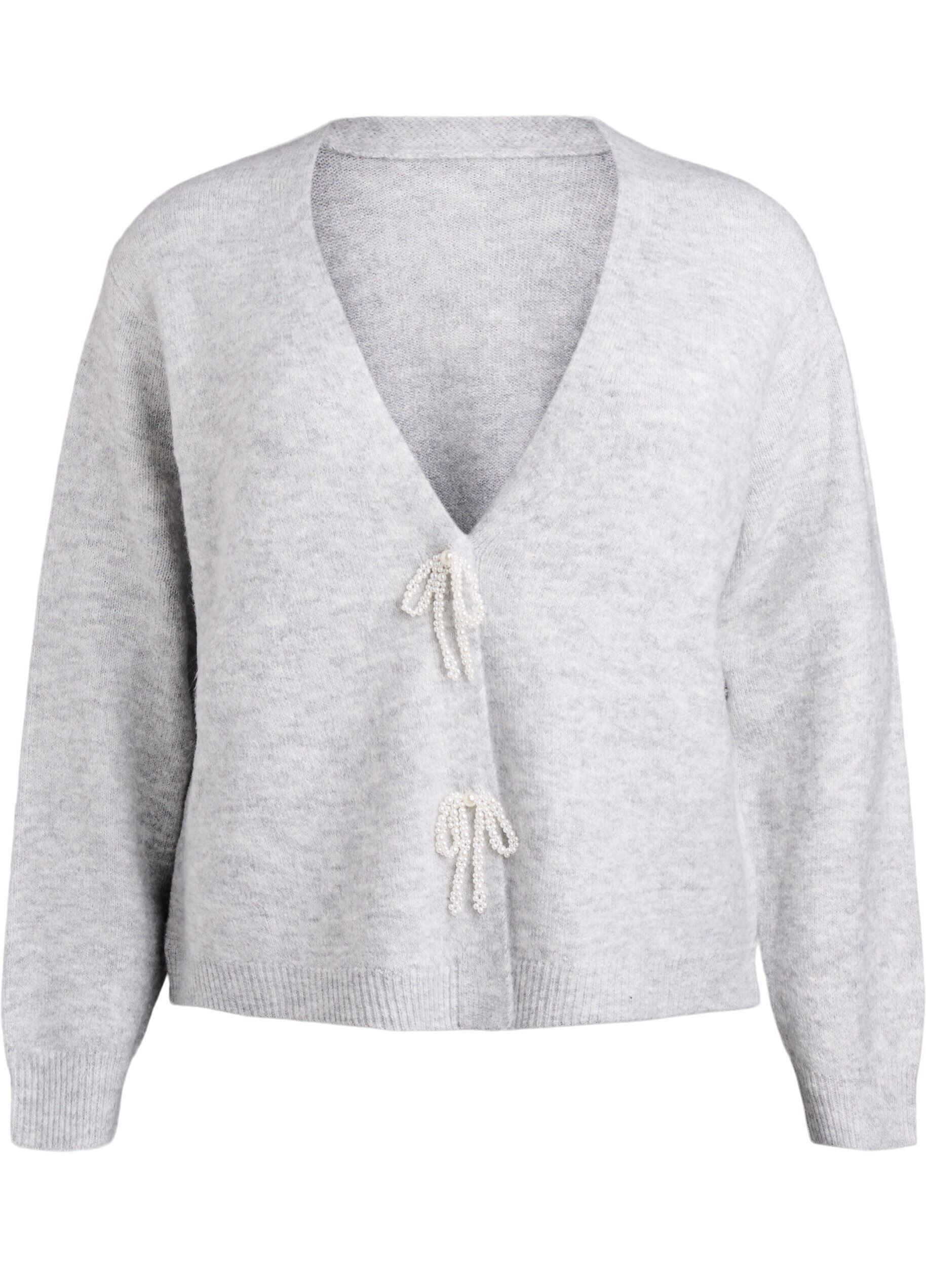 Gebreide cardigan met parelknopen