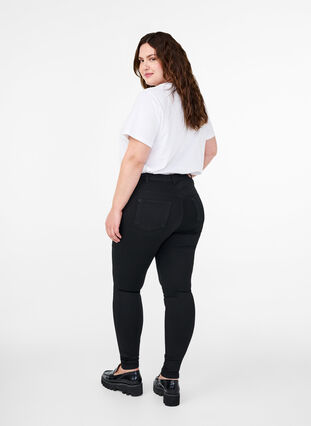 Stay black Amy jeans met hoge taille, Black, Model image number 1