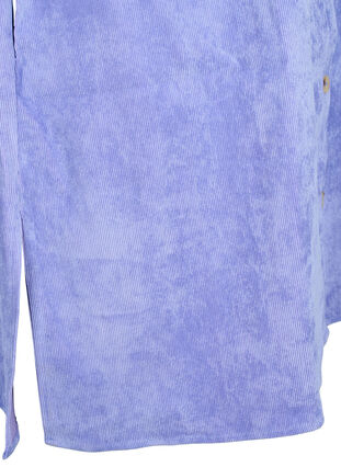 Robe en velours côtelé avec manches 3/4 et boutons., Lavender Violet, Packshot image number 3