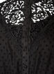 Robe en mousseline avec dentelle guipure et taille empire, Noir, Packshot image number 2