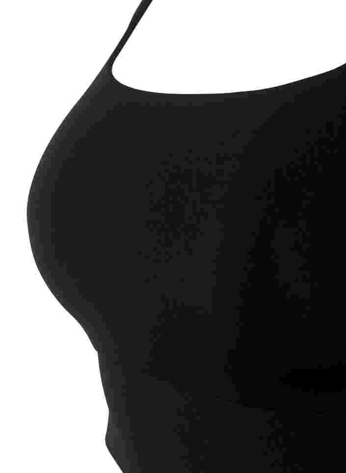 Sportbeha met vierkante halsuitsnijding, Black, Packshot image number 3