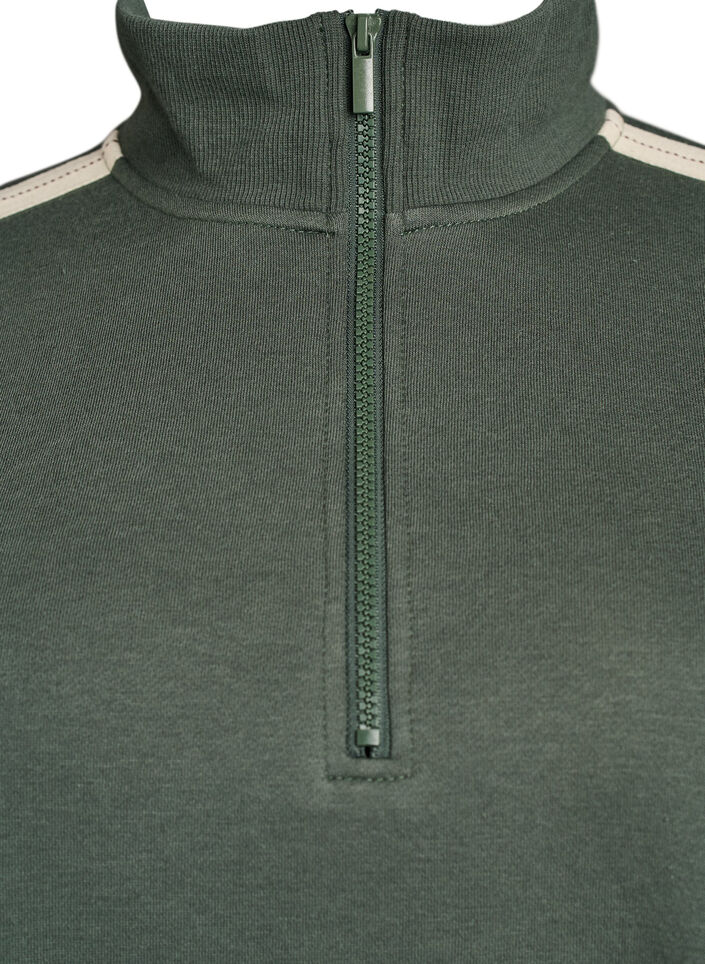 Robe sweat-shirt courte &agrave; col montant, Vert, Packshot image number 2