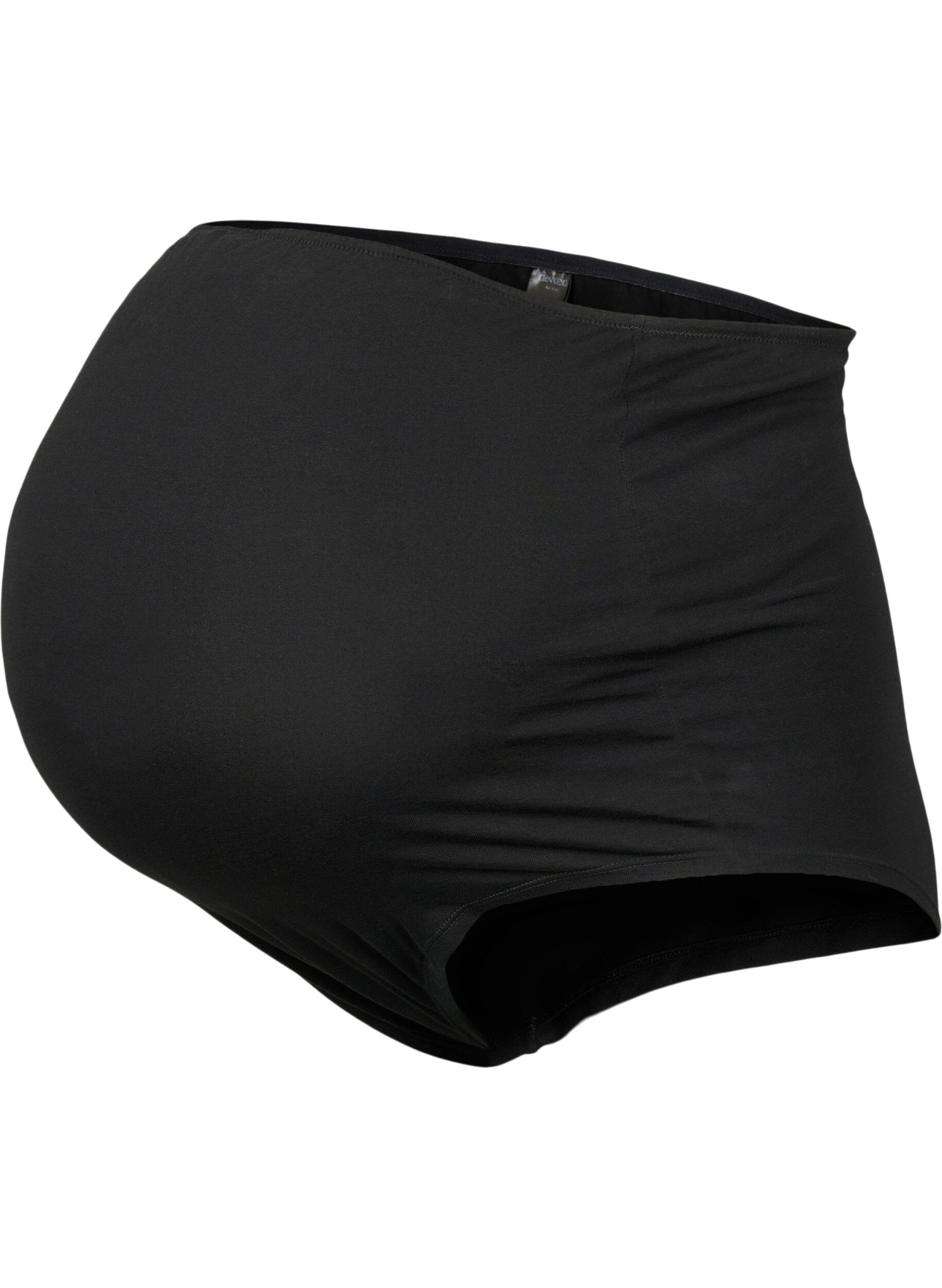 Zizzi Lot de 3 culottes de maternit&eacute; en coton, Noir, Packshot image number 2