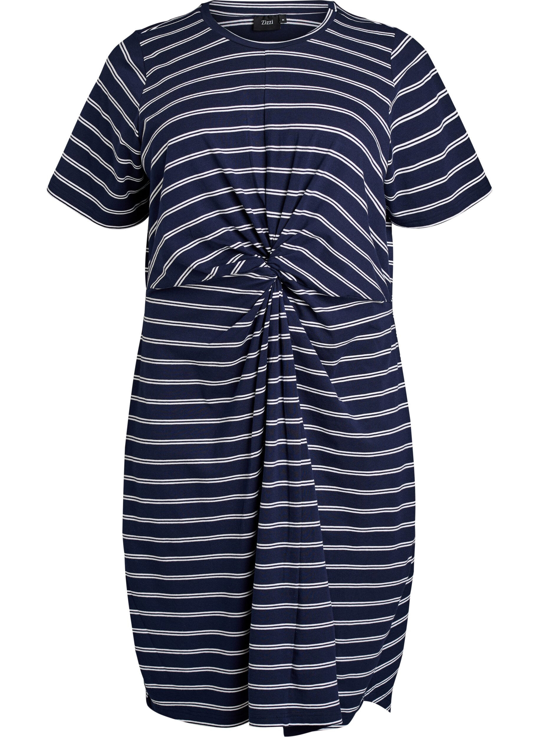 Robe en coton avec d&eacute;tail torsad&eacute;