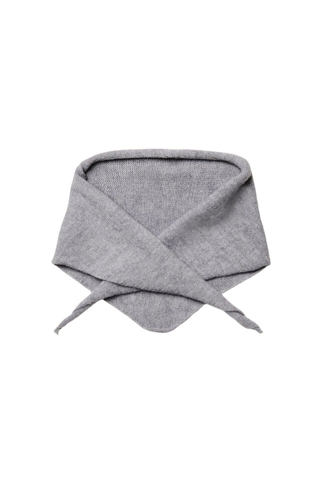 &Eacute;charpe triangle tricot&eacute;e, Gris, Packshot image number 0