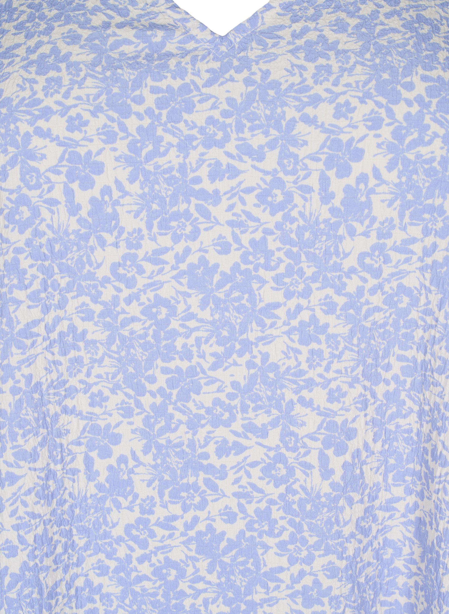 Zizzi FLASH - Robe &agrave; manches courtes avec col en V, Bleu, Packshot image number 2