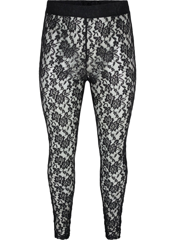 Legging van kant, Black, Packshot image number 0
