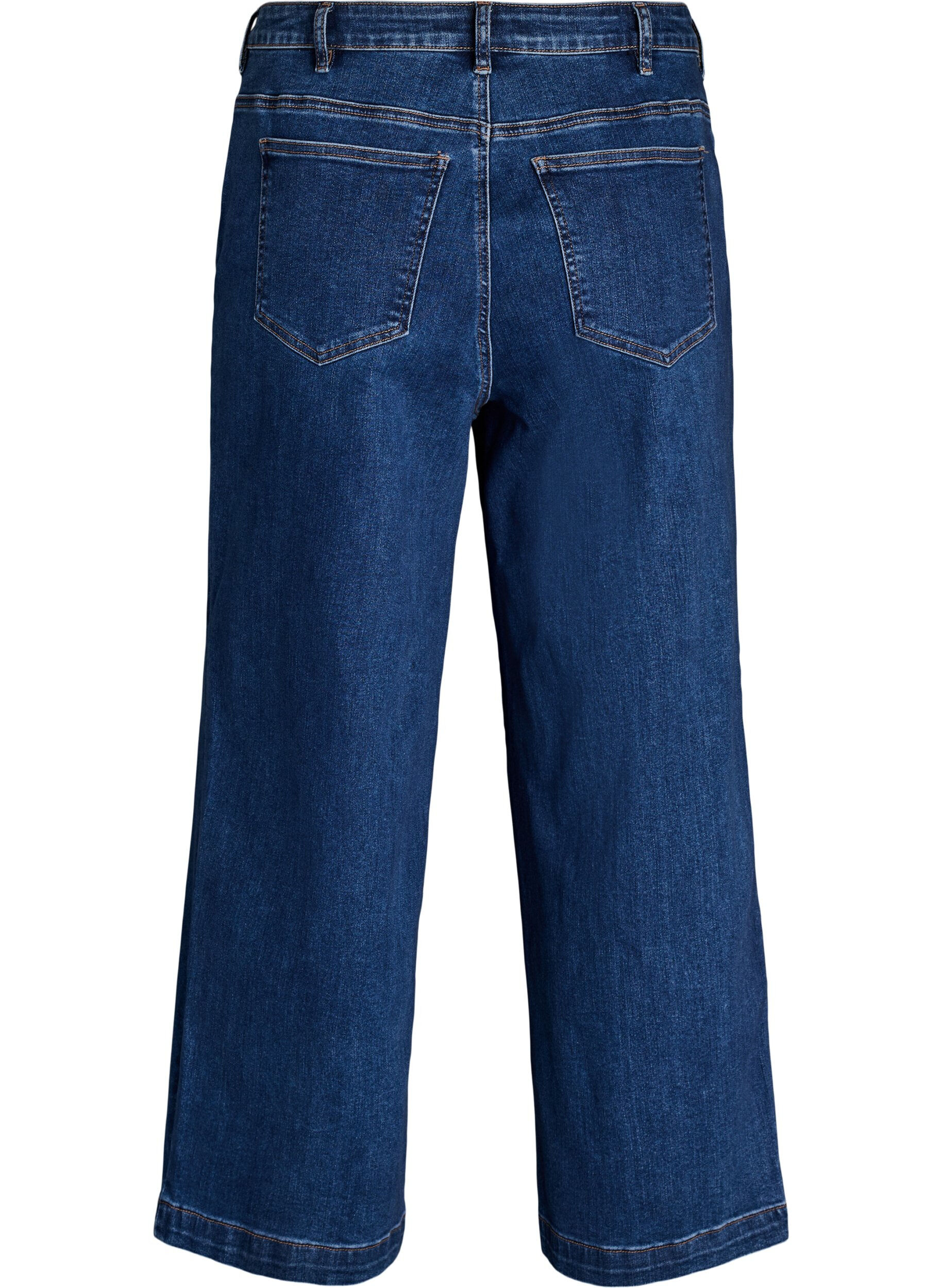 ZizziKiana jeans met een straight-fit en hoge taille, Blauw, Packshot image number 1