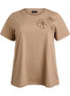 T-shirt met decoratieve details, Beige, Packshot image number 0