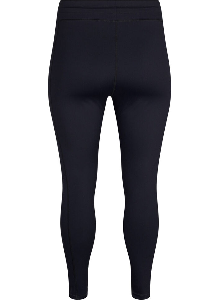  Collants d&rsquo;entra&icirc;nement 7/8 avec poches, Noir, Packshot image number 1