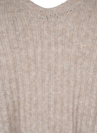 Pull en tricot avec fente, Simply Taupe Mel., Packshot image number 2